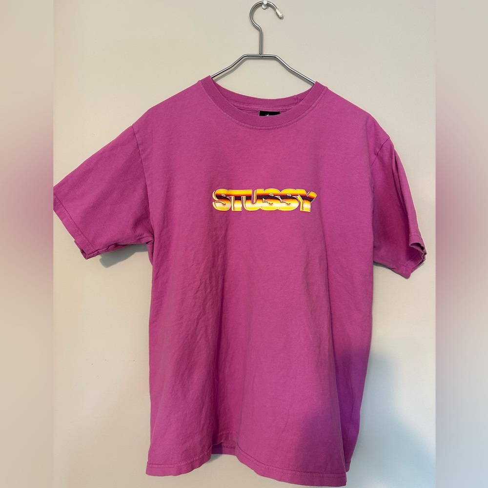 Stussy Large Pink/Purple T-Shirt